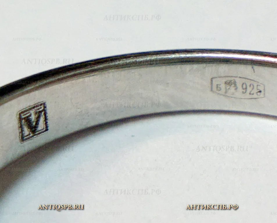 Кольцо женское серебряное. Кон. ХХ века. №19204